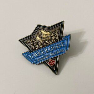 Lake Louise Skiing Lapel Hat Pin Canadian Rockies